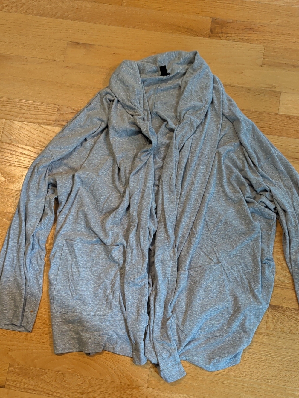 J. Crew Heather Gray Open-Front Lightweight Cardigan